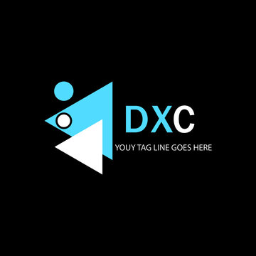 DXC letter logo creative design with vector graphic