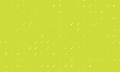 Seamless background pattern of evenly spaced white kitchen knife symbols of different sizes and opacity. Vector illustration on lime background with stars