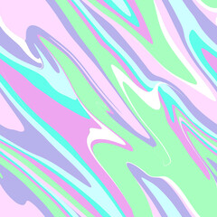 Holographic seamless pattern. The effect of flowing iridescent liquid. Psychedelic effect. Fairy tale unicorn trend background. 90s fashion.