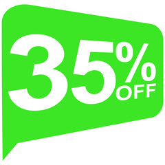 35% off tirty-five percent off banner tag