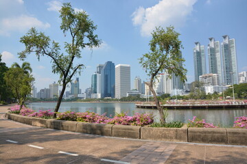 Fototapeta premium Clouds in the sky at a park in Thailand