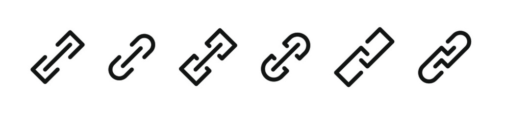 Chain link icon vector set design illustration. Internet website URL symbol.