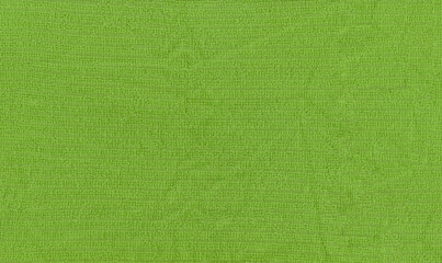 Green fibers of microfiber cloth background.