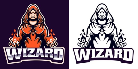 wizard esport logo mascot design © Dominico