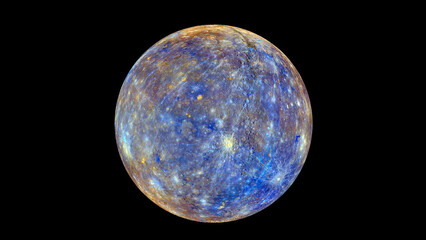The Planet Mercury. Elements of this image were furnished by NASA. - obrazy, fototapety, plakaty