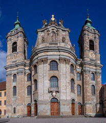 Fototapeta na wymiar Basilika St. Martin und Oswald. Former main church of Weingarten abbey. Baroque catholic cathedral