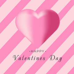 happy valentine's day posters. 3d red,white and pink hearts with place for text 
