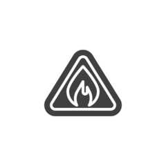 Beware flammable vector icon