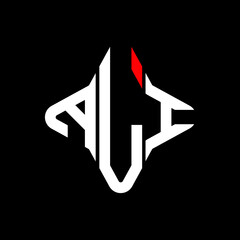 ALI letter logo creative design with vector graphic - obrazy, fototapety, plakaty
