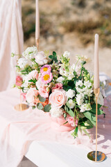 wedding bouquet on the table