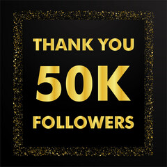 Naklejka na ściany i meble Thank you followers peoples, 50k online social group, number of subscribers in social networks, the anniversary vector illustration set. My followers logo, followers achievement symbol design.
