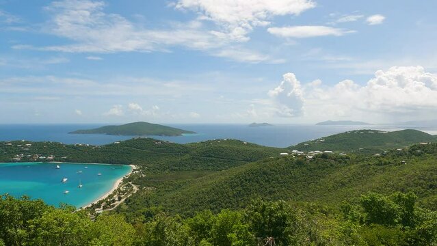 Breathtaking landscape of the Northside subdistrict on the Saint Thomas island.