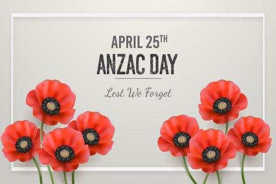 ANZAC day background.  Australian and New Zealand national public holiday. Vector Illustratiion.
