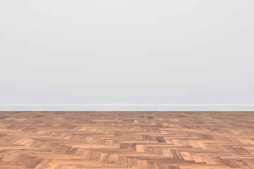 Wooden floor background - Herringbone parquet background