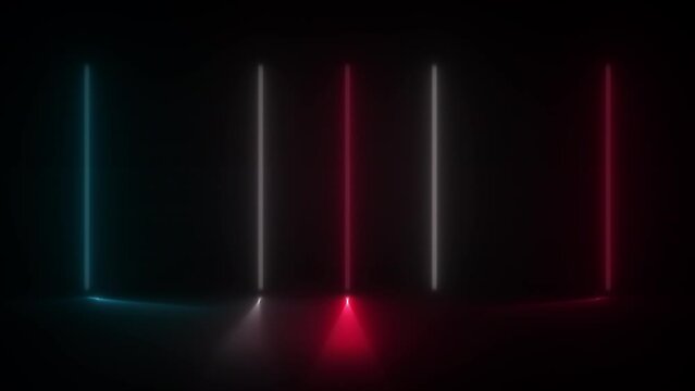 Concept 59-N1 Animated abstract neon light with led light effect and flickering pattern.