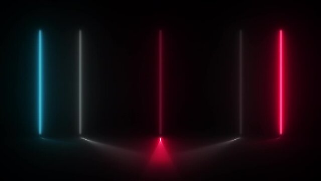 Concept 60-N1 Animated abstract neon light with led light effect and flickering pattern.