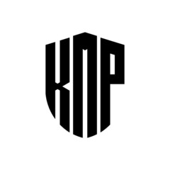 Fototapeta KMP letter logo design. KMP modern letter logo with black background. KMP creative  letter logo. simple and modern letter logo. vector logo modern alphabet font overlap style. Initial letters KMP  obraz