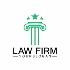 Law Firm Pillar Logo Template-Vector