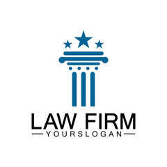 Fototapeta premium Law Firm Pillar Logo Template-Vector