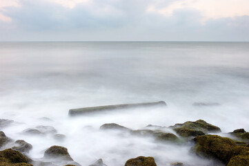 Obraz premium Mediterranean coast in southern Israel near the city of Ashkelon