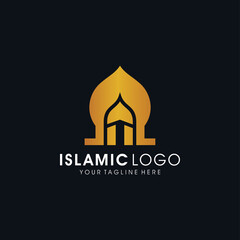 Mosque logo template design vector emblem design concept creative symbol icon