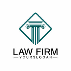 Law Firm Pillar Logo Template-Vector