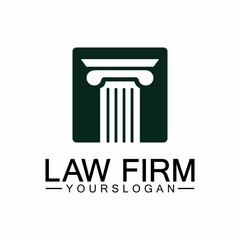 Law Firm Pillar Logo Template-Vector