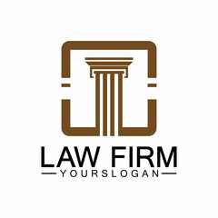 Law Firm Pillar Logo Template-Vector