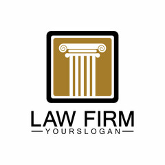 Law Firm Pillar Logo Template-Vector