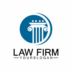 Law Firm Pillar Logo Template-Vector