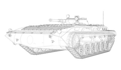 Infantry fighting vehicle. Vector