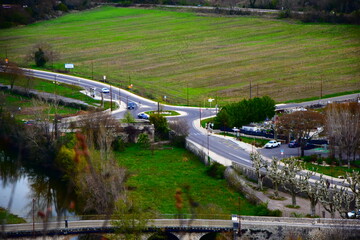 Roundabout in countryside