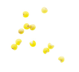 Millet groats isolated on a white background.