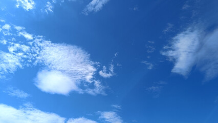 Fototapeta na wymiar Summer blue sky cloud gradient light white background