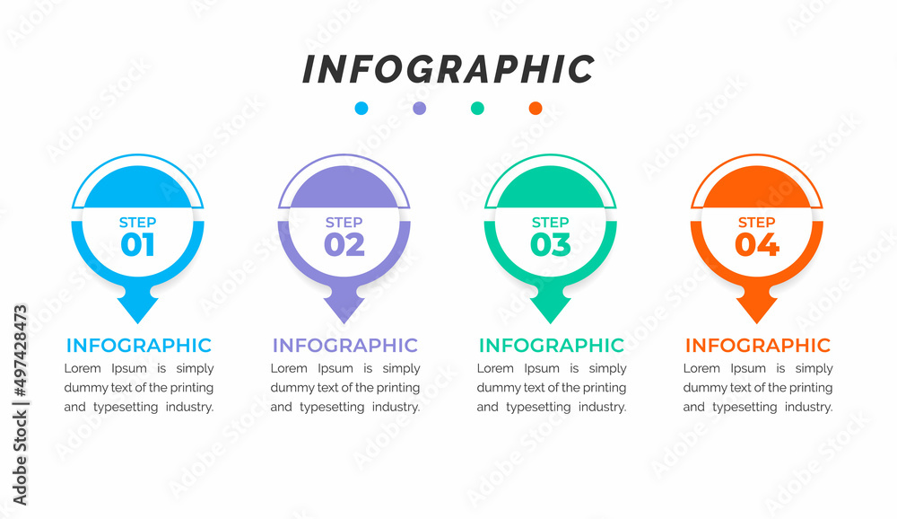 Poster business data visualization. process chart. abstract elements of graph, diagram with steps, infograp