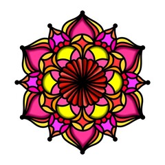 Mandala Flower Decorative Elements Vintage Oriental Pattern