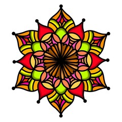 Mandala Flower Decorative Elements Vintage Oriental Pattern