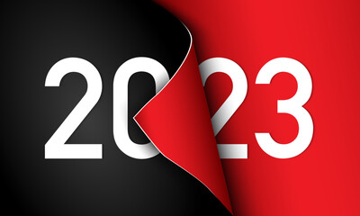 2023 Happy New Year Background Design. Vector Illustration. - obrazy, fototapety, plakaty