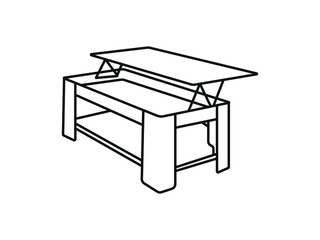  Tea table line icon concept. Tea table vector linear illustration, symbol, sign.  Tea table vector.tea table. creative  Business design