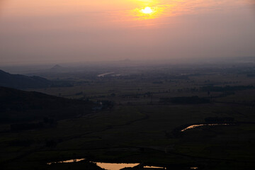 sunrise over the mountains