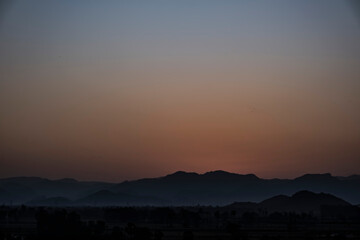 sunset in the mountains