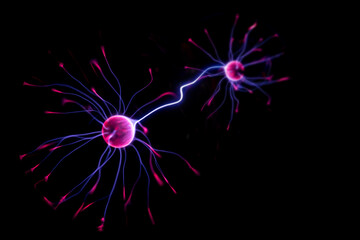 Plasma Light Ball on black background