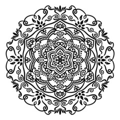 マンダラアート(花・ヘナタトゥー・蔓)