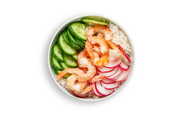Hawaiian prawns poke bowl
