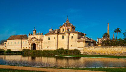 Fototapeta na wymiar the beautiful monastery of the Cartuja of Sevilla in Spain