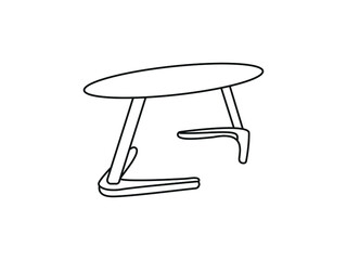  Tea table line icon concept. Tea table vector linear illustration, symbol, sign.  Tea table vector.tea table. creative  Business design