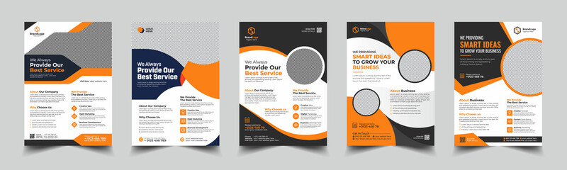 Corporate business, digital marketing agency flyer Brochure design, cover modern layout, annual report, poster, flyer in A4 template - obrazy, fototapety, plakaty