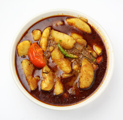 Homemade potato curry -Indian cuisine.Aloo masala