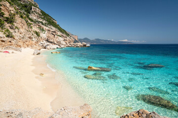 beautiful beach at the coast of Sardinia