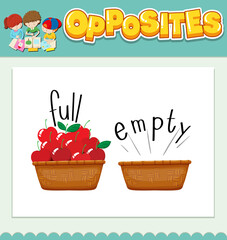 Opposite words for full and empty